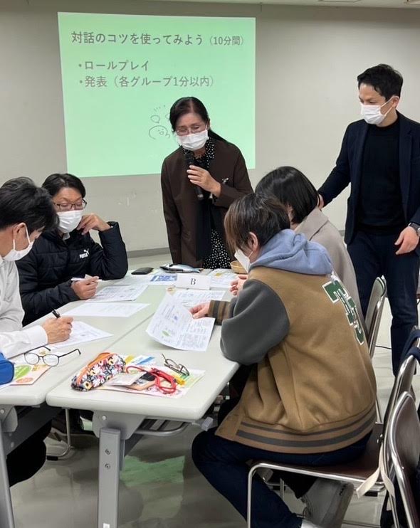 出前講座（もしバナゲーム・講話）の様子